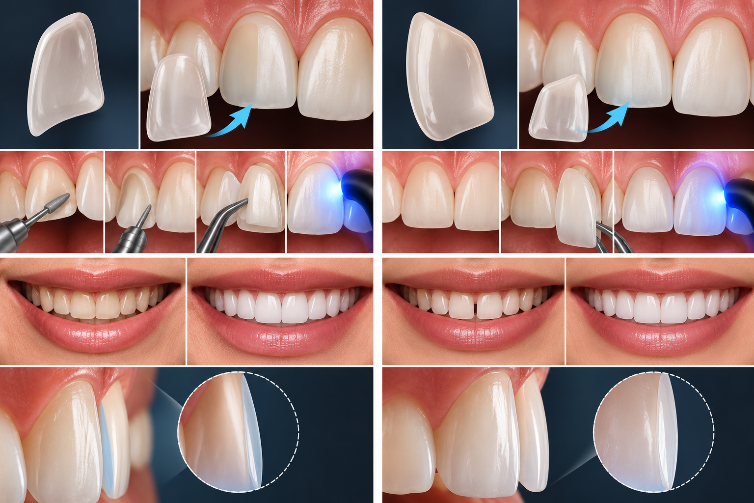 Quelle est la différence entre les facettes en porcelaine et les veneers ?